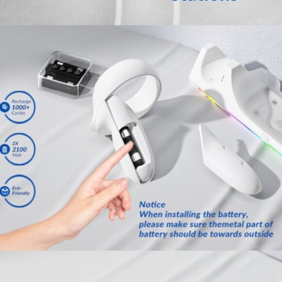 Oculus Quest 2 Charging Dock with 2 Rechargeable Batteries - Picture 6 of 12